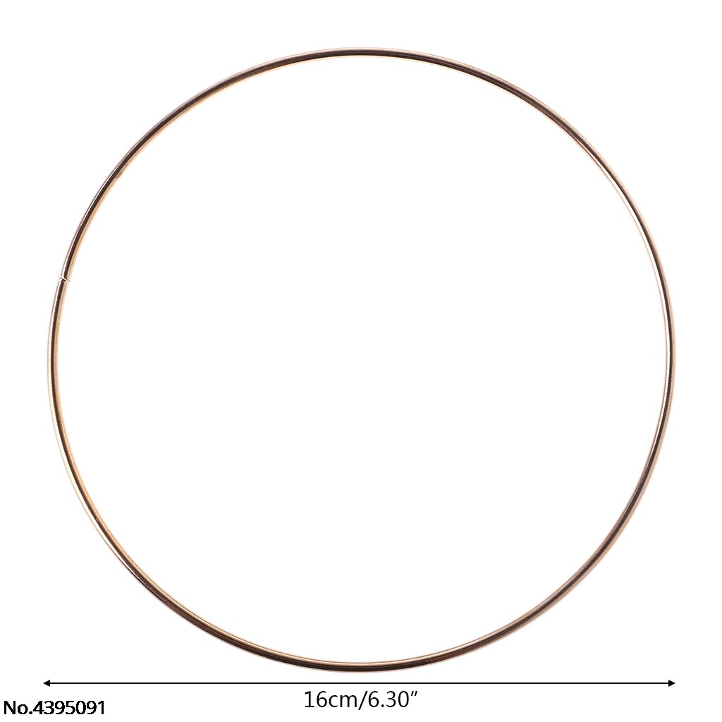 Anillo de atrapasueños de Metal, macramé, accesorio artesanal, bricolaje, 35-190mm, H7ED: 09