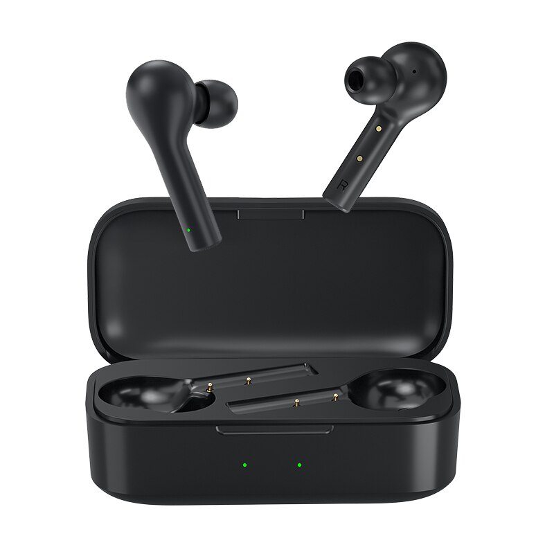 QCY T5-auriculares, inalámbricos por Bluetooth V5.0, auriculares estéreo de Control táctil con sonido HD y cargador de batería de 380mAh: QCY-T5-Black