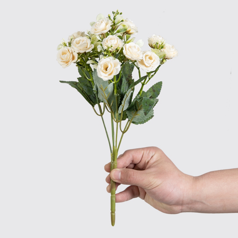5 Vork 15 Hoofd Zijden Roos Voor Bruiloft Boeket Kerstdecoratie Vaas Huis Bloemenarrangement Diy Plakboek Kunstbloemen