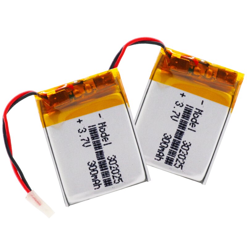 Baterías de polímero de litio Lipo li-polymer con PCM para MP3, MP4, MP5, Bluetooth, auriculares, 1/2/4x3,7 V 300mAh 302025