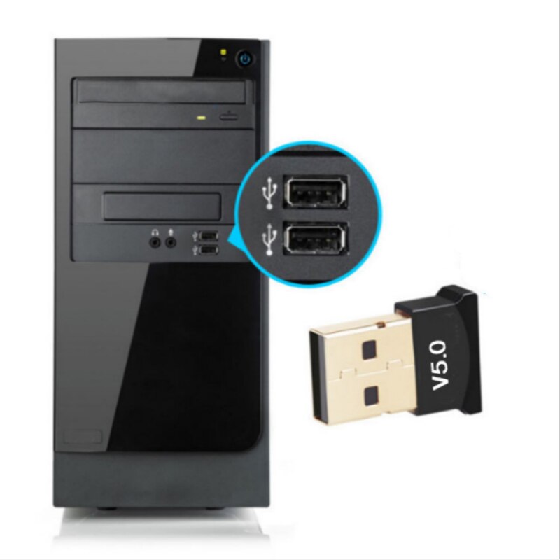Usb bluetooth 5.0 adapter bluetooth dongle musikk mottaker adapter til bluetooth sender