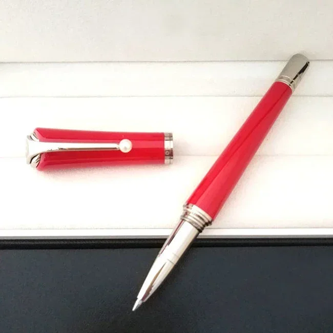 2025 bolígrafo rojo rosa negro oro perla clip Muse Marilyn Monroe rolller bolígrafos papelería coreana
