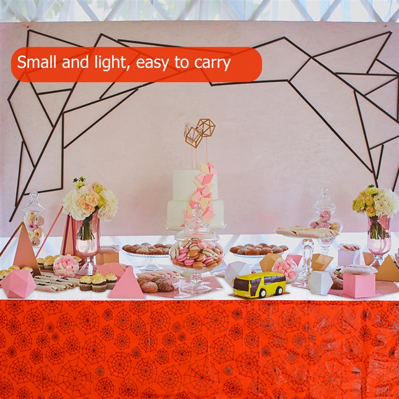 3 Stks/set Wegwerp Halloween Tafel Mat Spider Web Tafel Dekken Tafelkleed Plastic Tafel Dekken Eigenzinnige Halloween Tafelkleed