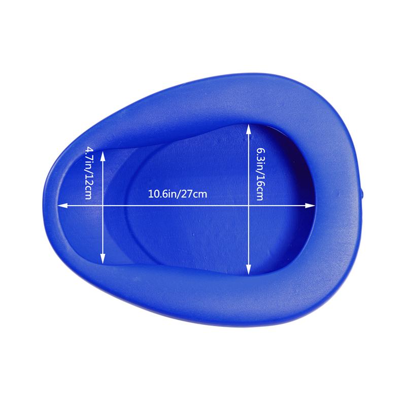 Thicken Bed Pan Bedridden Paralyzed Elderly Care Bedpan Plastic Toilet Bowl (Blue