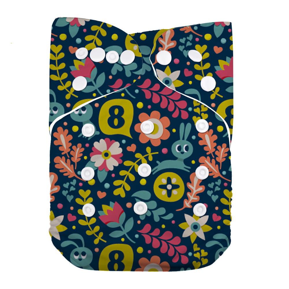 Couche lavable lilbit, taille unique, ajustable, lavable et réutilisable, pour bébés filles et garçons: Bl70