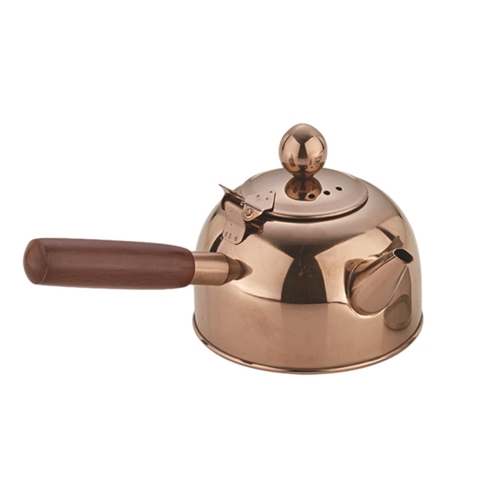 Tea Kettle Stainless Steel Wooden Handle Tea Pot Boiling Water Bottle Coffee Kitchen Stovetop Induction Drinkware For Gas Stove: B