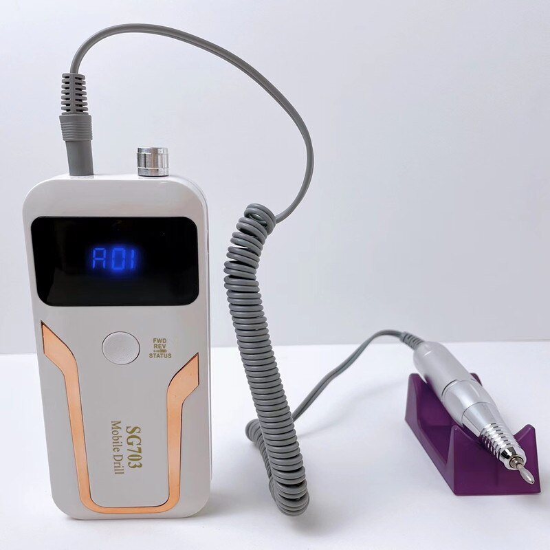 Portable Rechargeable Nail Drill Machine 35000RPM Manicure Machine Electric Nail File Nail Art Tools Set for Nail Drill bit