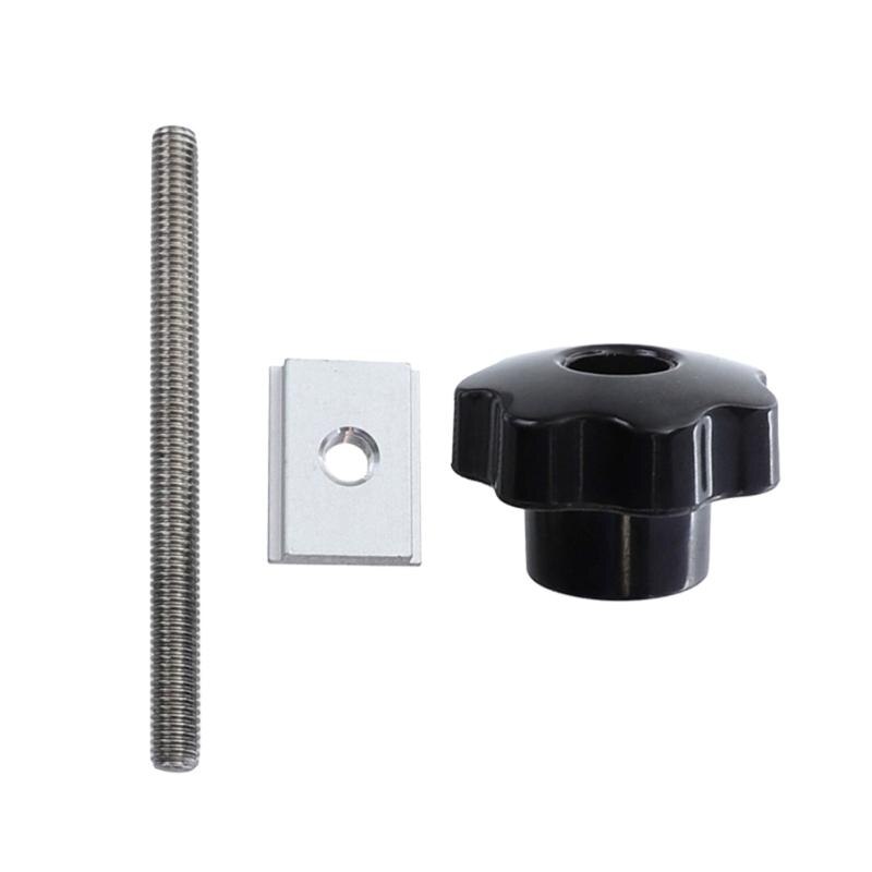 Handle T-slot Slider Miter T-track Jig Screw Fixture Table Saw Router Chute Rail: 3