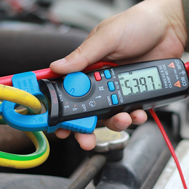 Mini Digital Clamp Meters BSIDE ACM Series True DC AC Current Voltage Ohm Temp Capacitance Hz NCV Tester Ammeter Multimeter
