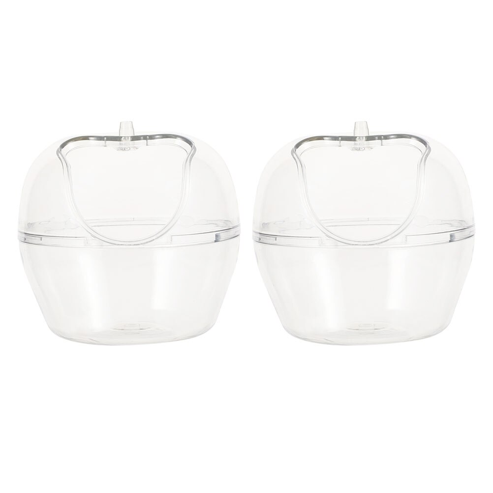 2Pcs Hamster Sand Bath Container Clear Hamster Toilet Pet Cage Accessories