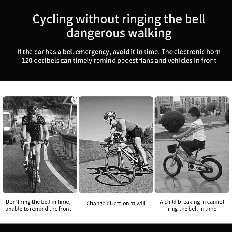 Elektrisk cykel klokke horn cykel ring klokke regntæt mtb cykel styr silica gel shell ring cykel klokke cykel tilbehør