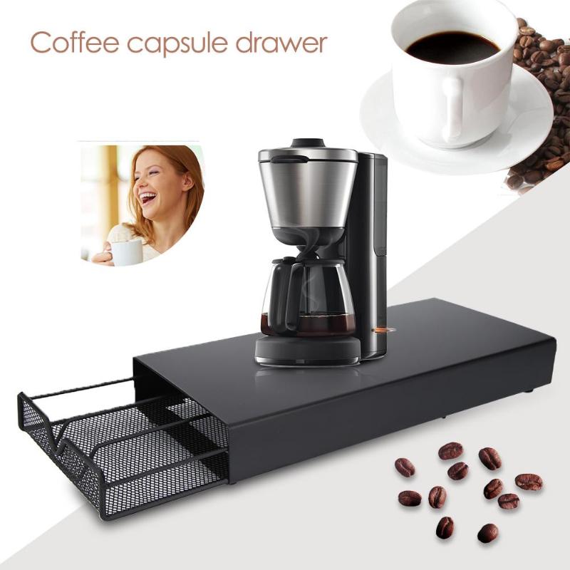 Glas nespresso kaffebönor hållare rack kaffe kapsel stativ märke kapslar förvaringshylla organisation kaffehållare låda