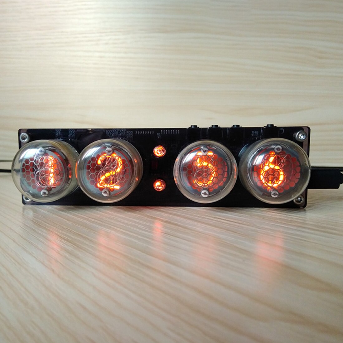 Diy Glow Buis Klok Base Vier Digitale Gloed Buis Klok Voor Gloed Buis (Geen Glow Buis) voor Kinderen Kinderen Speelgoed-Type Een Basic Versie