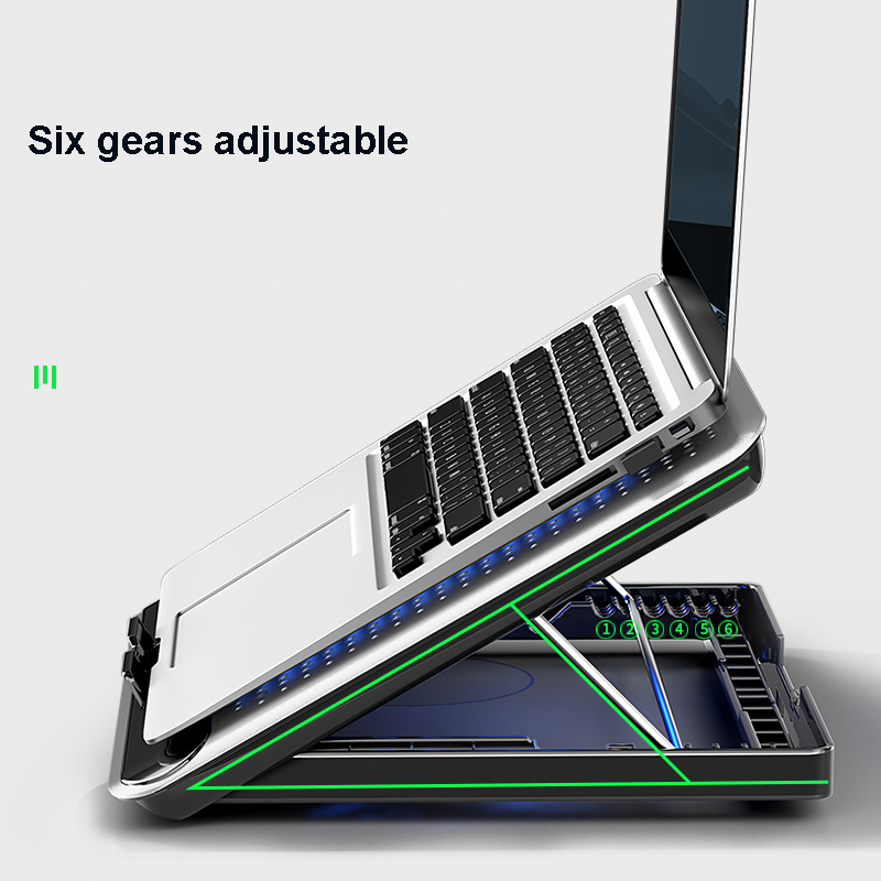 Metal Panel Laptop Cooler Stand Gaming Laptop Cooling Fan Laptop Cooling Pad 17 inch Notebook Cooler Stand For Gaming