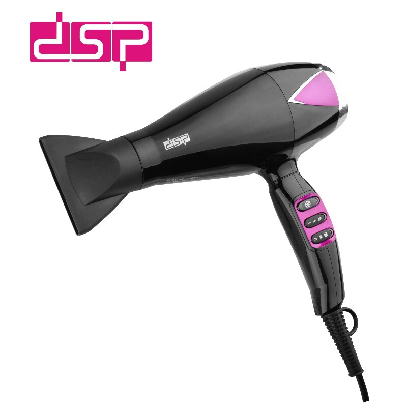 Secador de pelo DSP motor AC 2300W, secador de salón de aire frío , secador de pelo súper Turbo, accesorios de estilismo para vivienda: Rojo