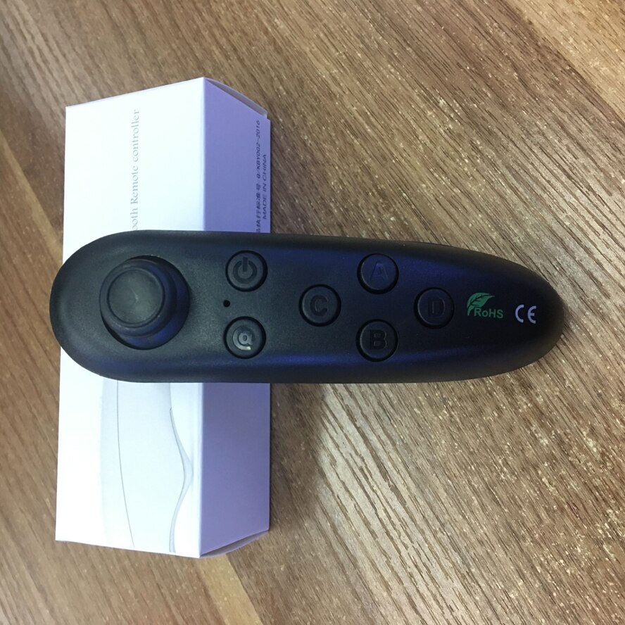 Bluetooth game controller VR remote control Android IOS video controller 3D glasses wireless connection e-book page turning func: Black