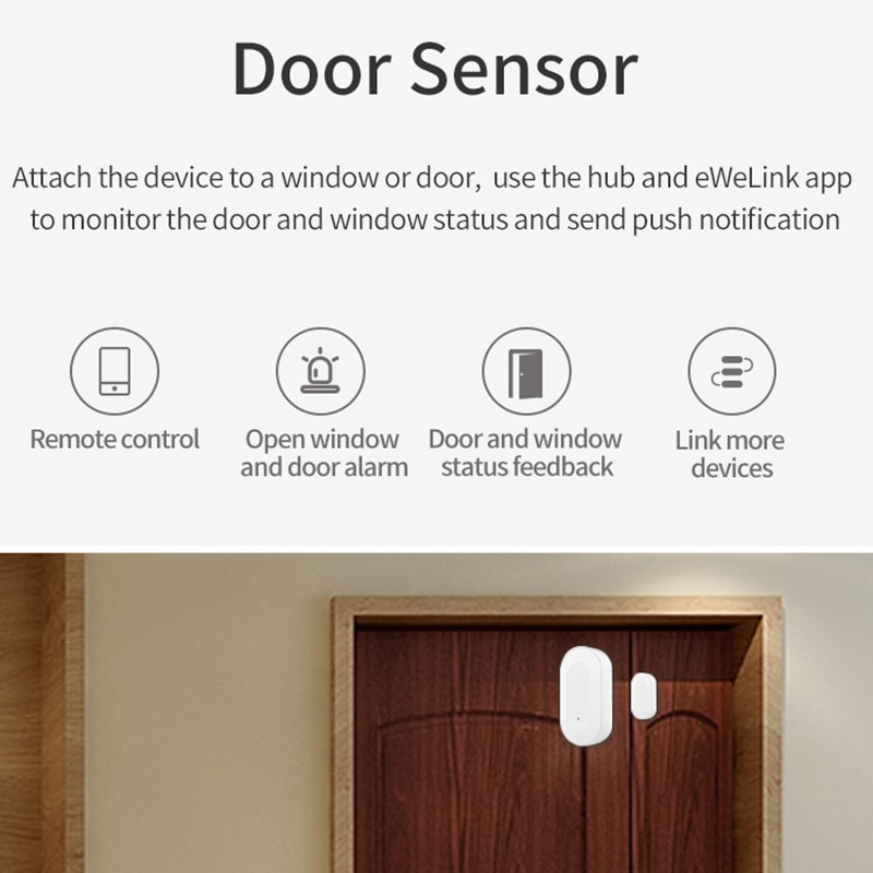 EWelink Zigbee Hub Smart Home PIR Sensor de puerta Sensor de temperatura y humedad Sensor domótica escena alarma de seguridad Kit