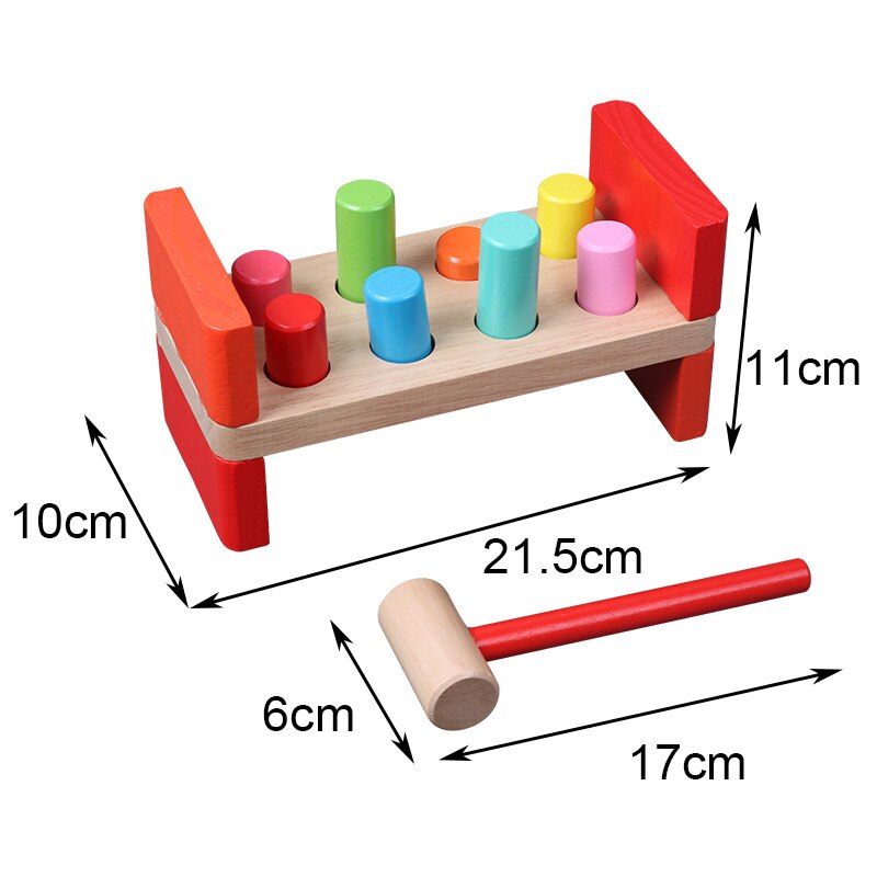 Baby Speelgoed Houten Klassieke Speelgoed Lawaaimaker Hand Hameren Bal Kids Kinderen Houten Speelgoed