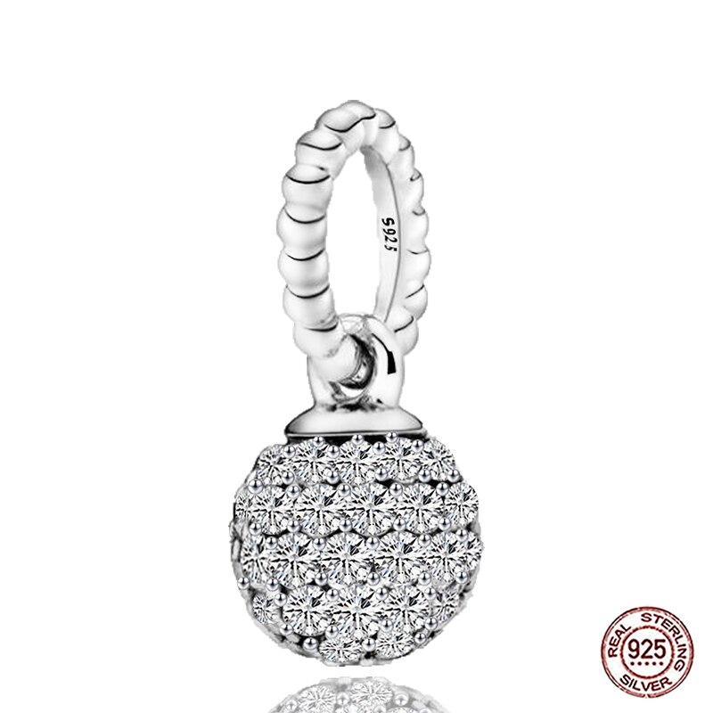 neue Stil Zirkon Charme Perlen 925 Sterling Silber passen Frauen 925 Original Reize Armbänder Anhänger DIY Schmuck Machen: PR0105