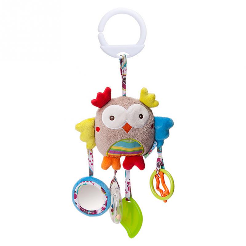 Baby toys 0-12 months early educational Infant baby mobile rattle Plush Toy stoller hanging Rattles Bell Toys: Owl
