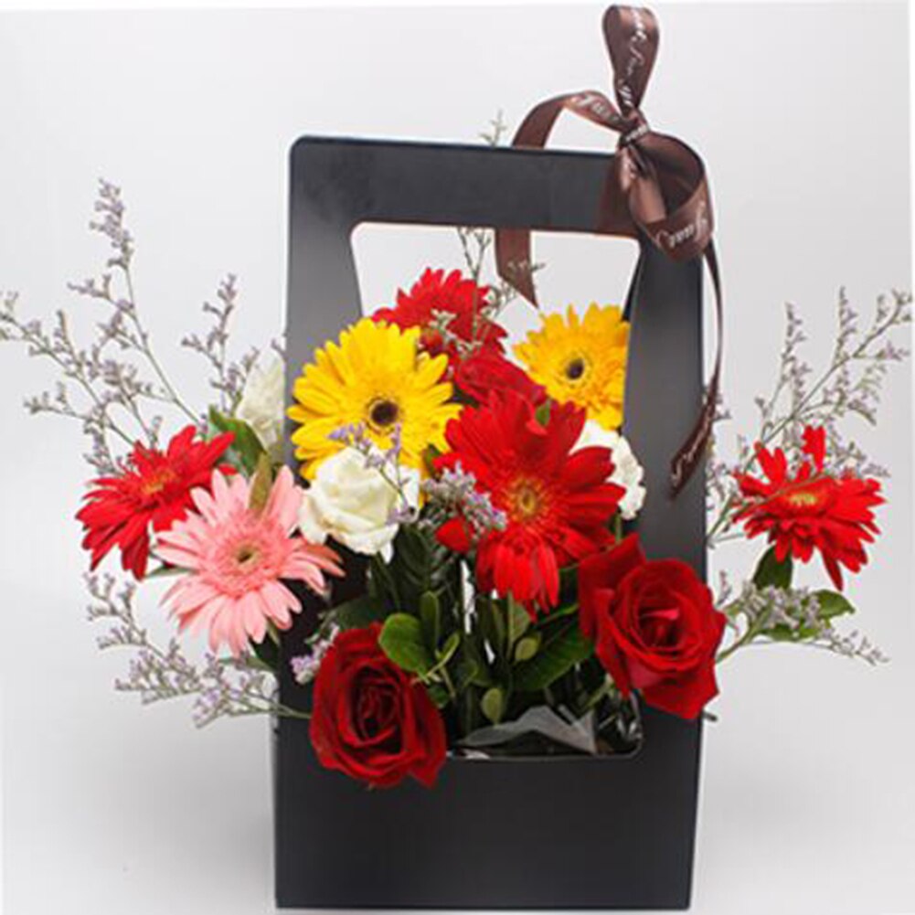 Portable Flower Basket Useful Round Florist Box Convenient Plant Boxes Multifunction Fleur Bouquet Baskets Durability Flower Box