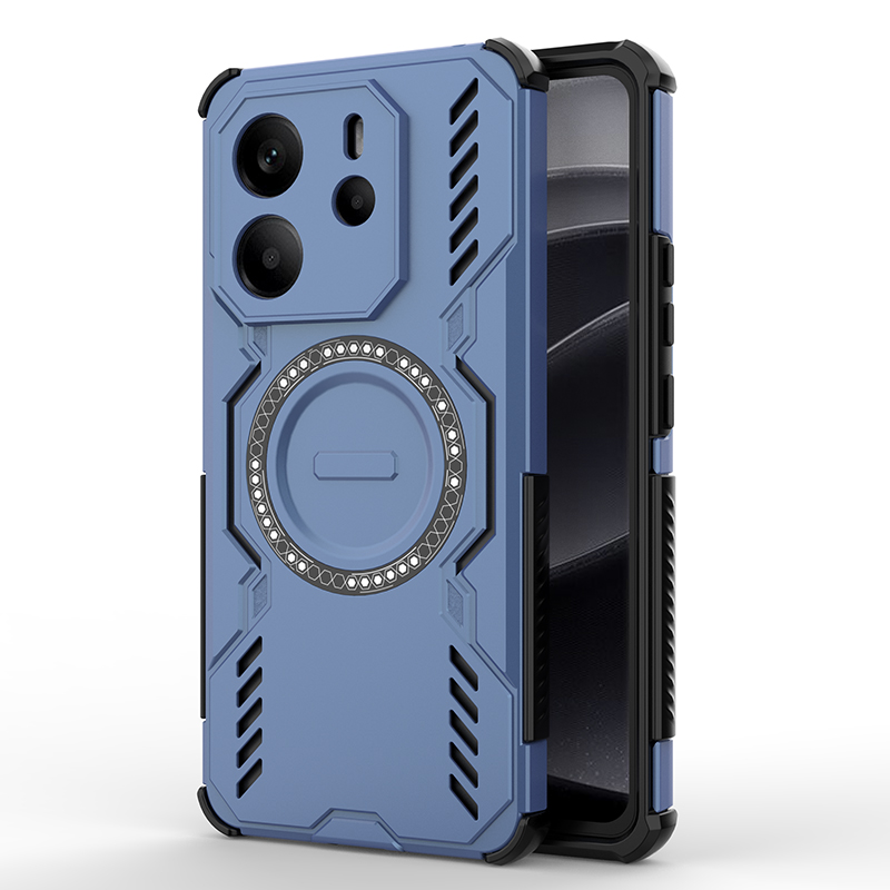 Funda armadura para Redmi Note 14 4G 5G, funda trasera de carga inalámbrica de adsorción magnética para Redmi Note 14 Pro 4G 5G Plus 5G