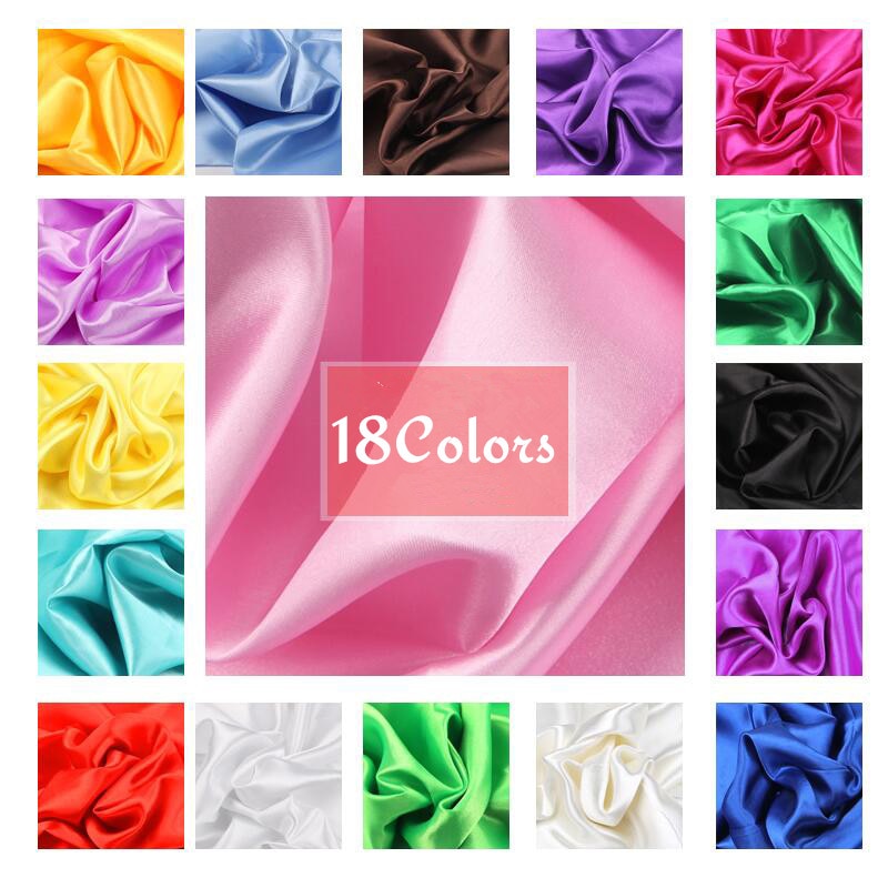 100cm*150cm 16Colors Silks and Satins Fabric Satin Color Butyl Silk Box Lining Lieb Shiny fabrics Clothing Sewing Plain