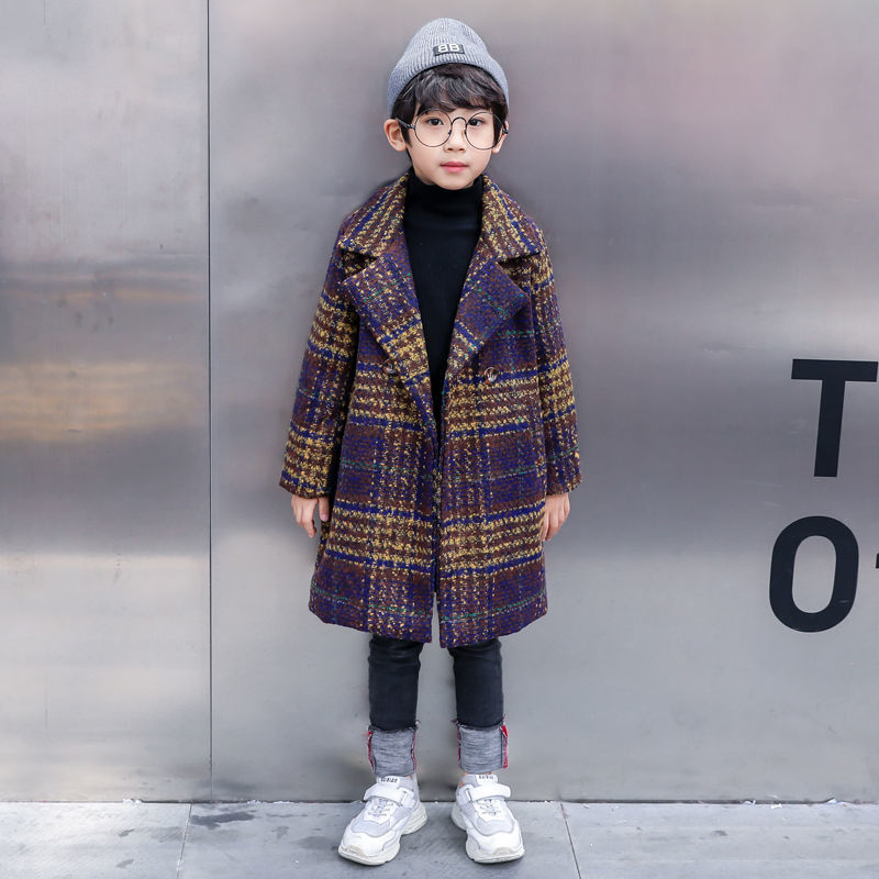 Chicos coreanos abrigo de invierno ropa de niños estilo Inglaterra gruesa ropa de niños de de lana Chaquetas niños abrigos 001: 02 / 4