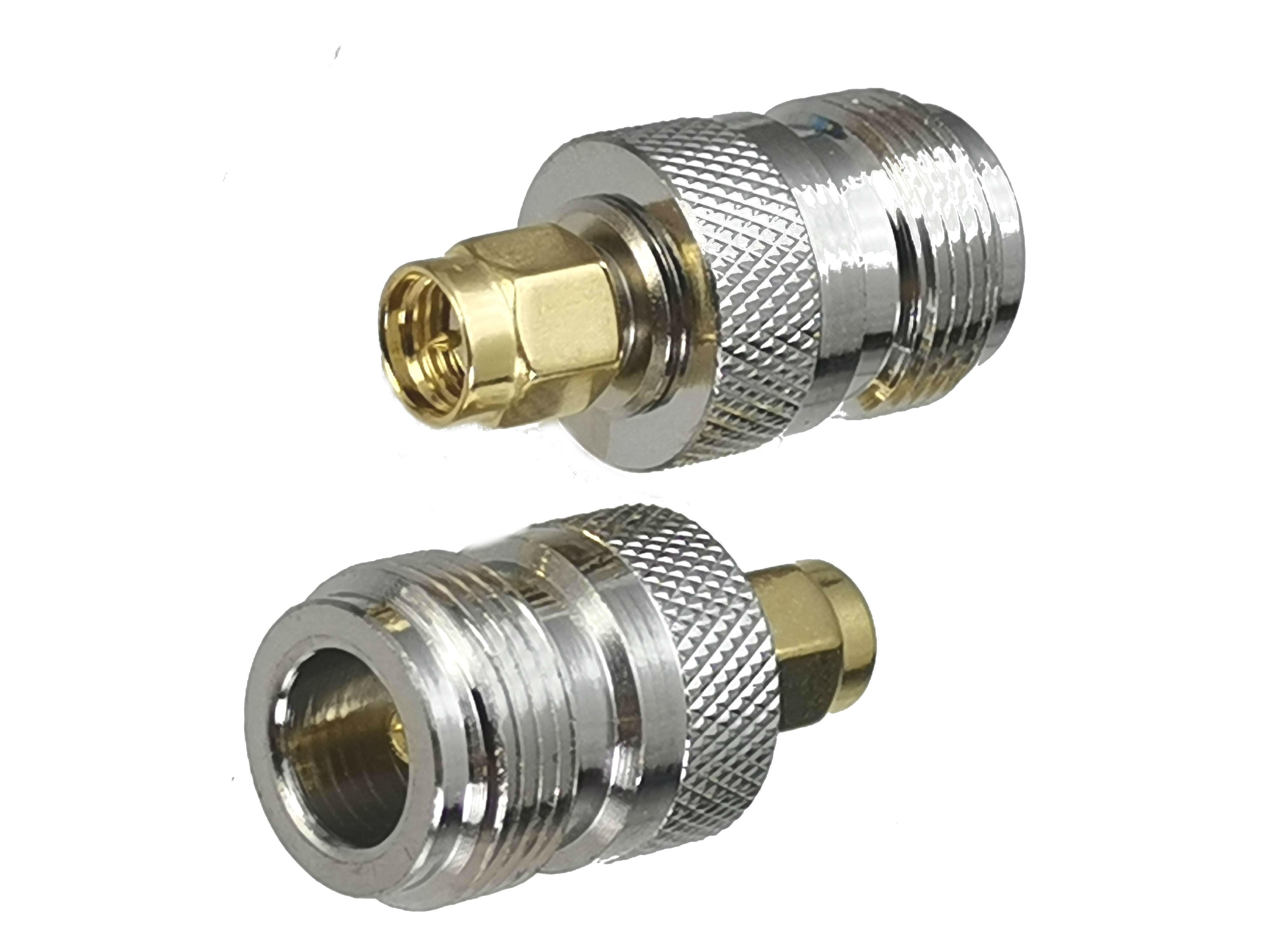 1pcs Connector Adapter N to SMA RP SMA Flange &amp; Bulkhead Male Plug &amp; Female Jack Wire Terminal RF Coaxial Converter: Type 15---1pcs