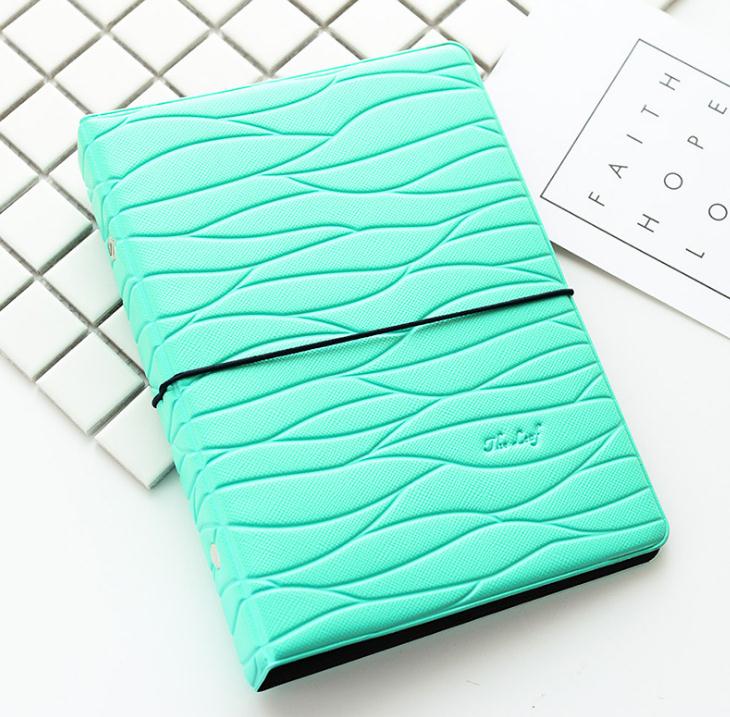 Tamaño A5 A6 hojas interiores de PVC esmerilado transparente porta álbum de fotos accesorios de álbum de recortes pegatinas bolsillos de almacenamiento: AQUA A6
