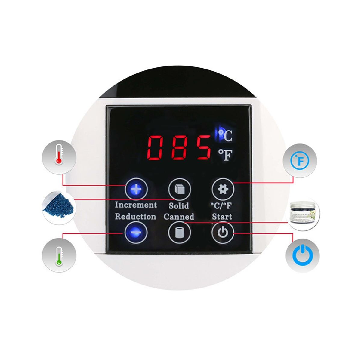 500ml 100W pantalla Digital de temperatura controlada máquina para derretir cera de depilación cera-máquina de fusión rápido calentador