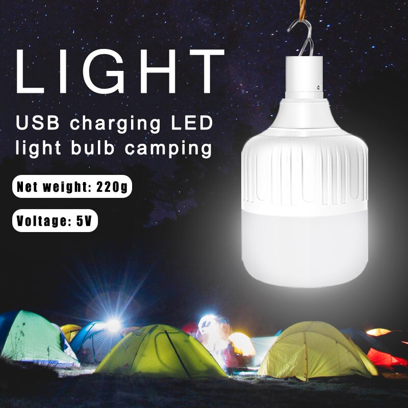 USB Charging LED Bulb Camping/Market Outdoor Lighting 40W/80W/100W/150W/20W Energy Saving lamp Light