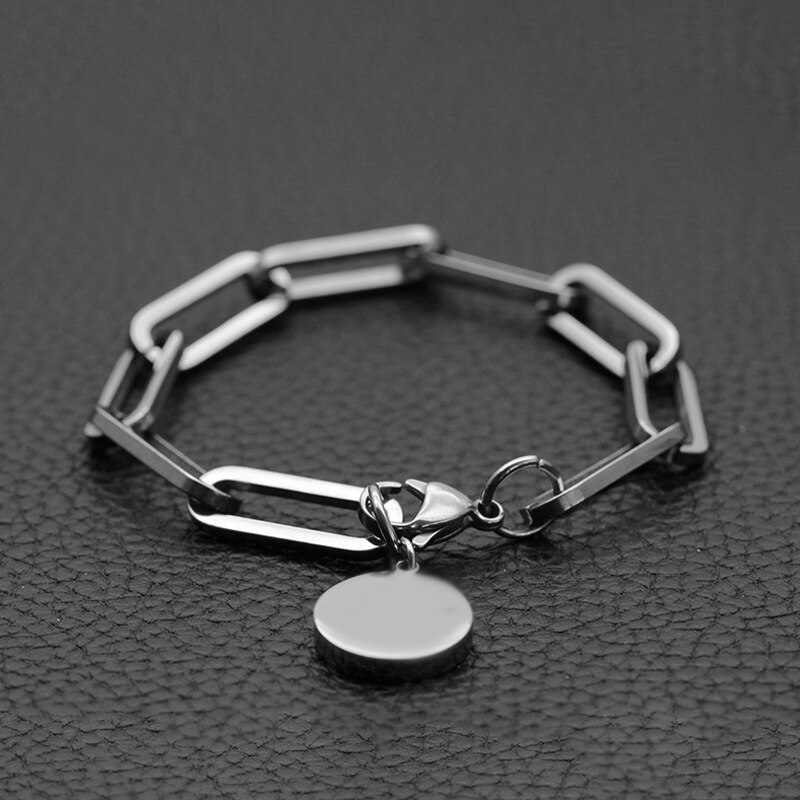 Titanium stalen retro persoonlijkheid armband roestvrij stalen armband sieraden populaire honderd bijpassende accessoires