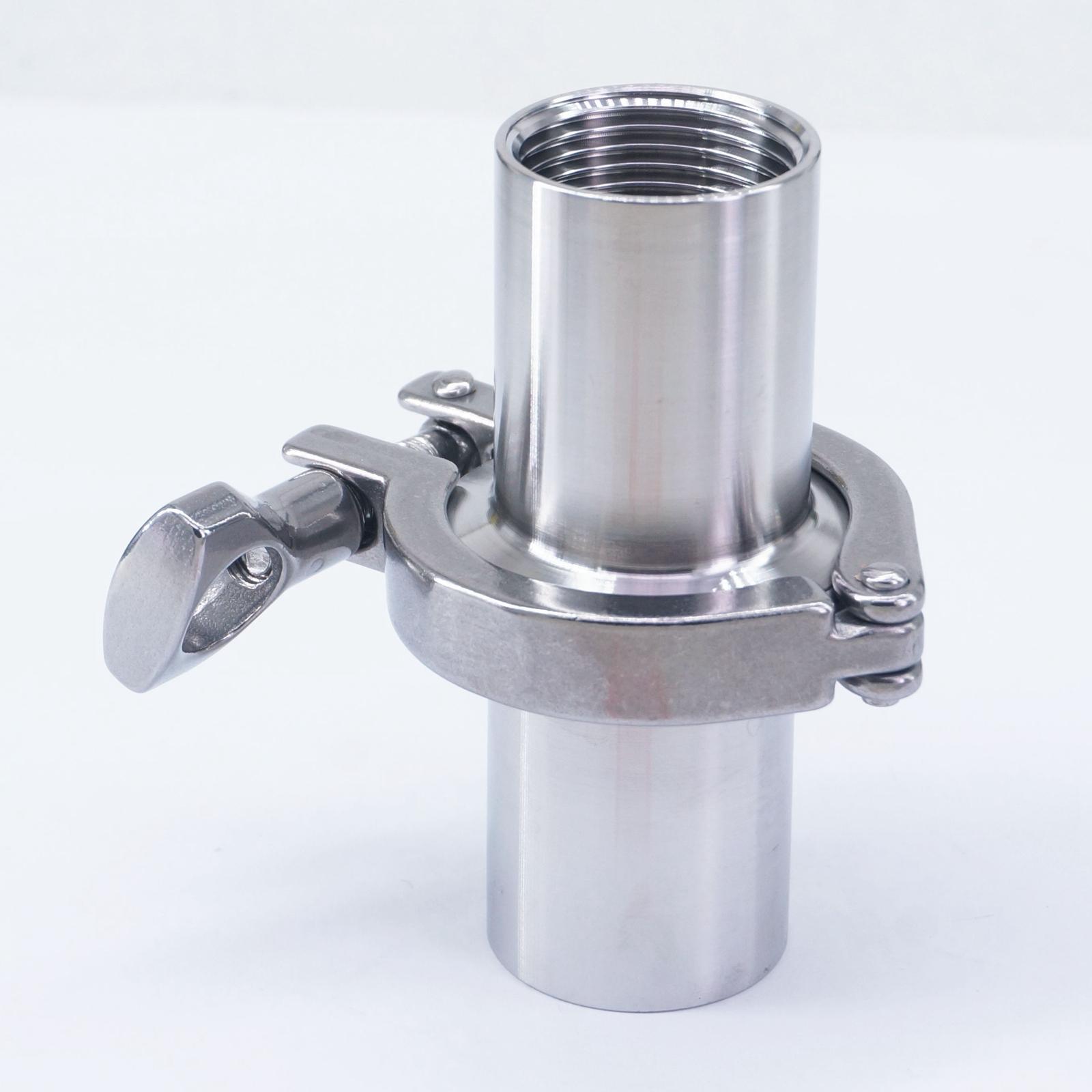 thumbnail interactive-video image 1 of 32mm Hose Barb X 1.5" Tri Clamp – SUS 304 Sanitary Fitting – Home Brew – Sorekarain 1 of 5