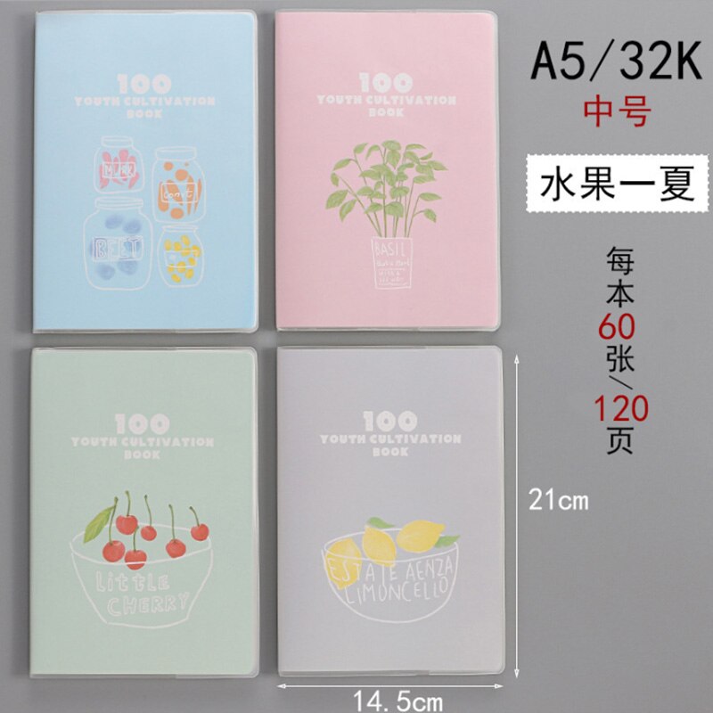 Notebook A5 stationery thick rubber sleeve notepad diary Korea small fresh simple college students 32K