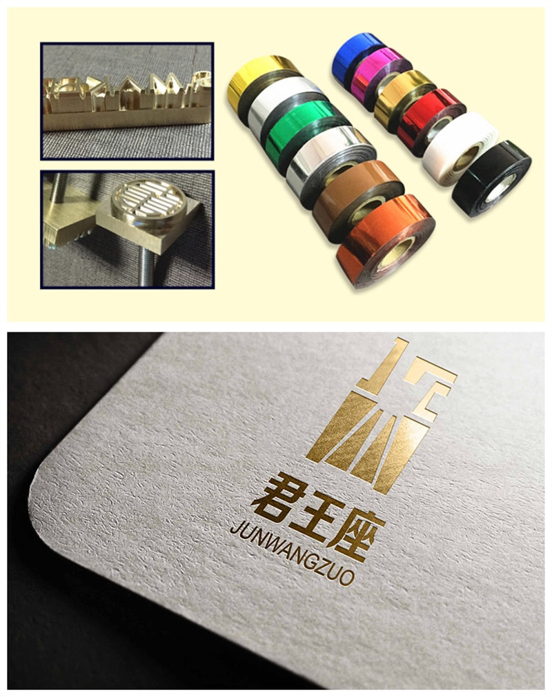 3CM 120Meter/Rollen Gold Silber Heißer Folie Stanzen Papier Handwerk Papier 12 farben Branding eisen heißer Wärme presse maschine