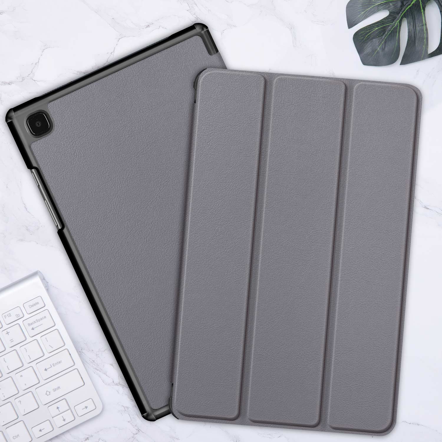 Til samsung galaxy tab  a7 10.4 tablettaske, til galaxy tab  a7 sm-t500 t505 cover: Kst-grå
