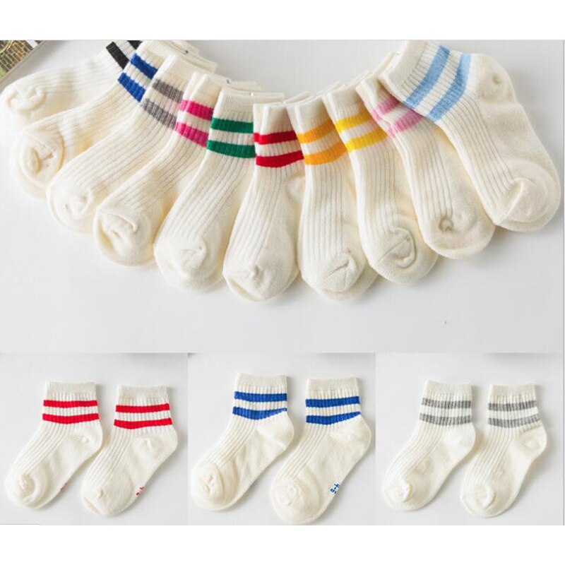 freundlicher Socken Baumwolle jungen Mädchen der SchöNe gestreiften stil Alle-spiel Baby freundlicher Socke 1-10Jahr 10 paar = 20pc = viel verkäufe direkt