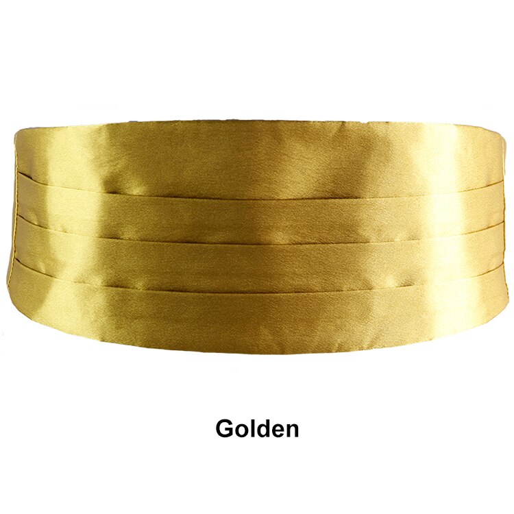Herren Klassische Kummerbund Satin Elastische Bauchband Smoking Kummerbund Für Formale Hochzeit Prom Dinner-Party Taille Band: golden