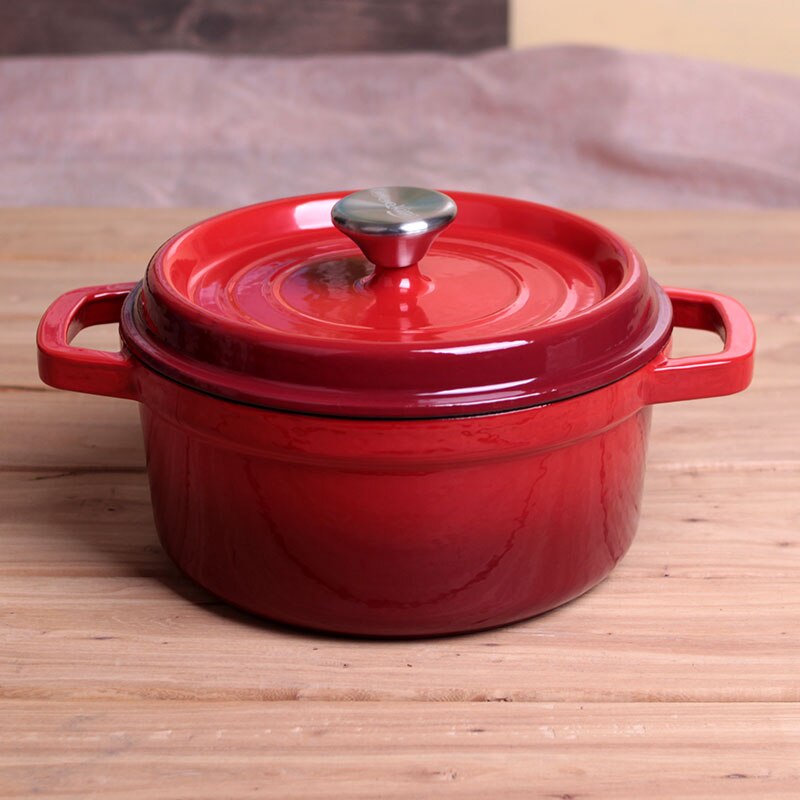 Gietijzeren Ketel, Soep Pot, Koken Pot, 24Cm, Emaille Coating, Braadpan Met Deksel, kookgerei, Keukengerei