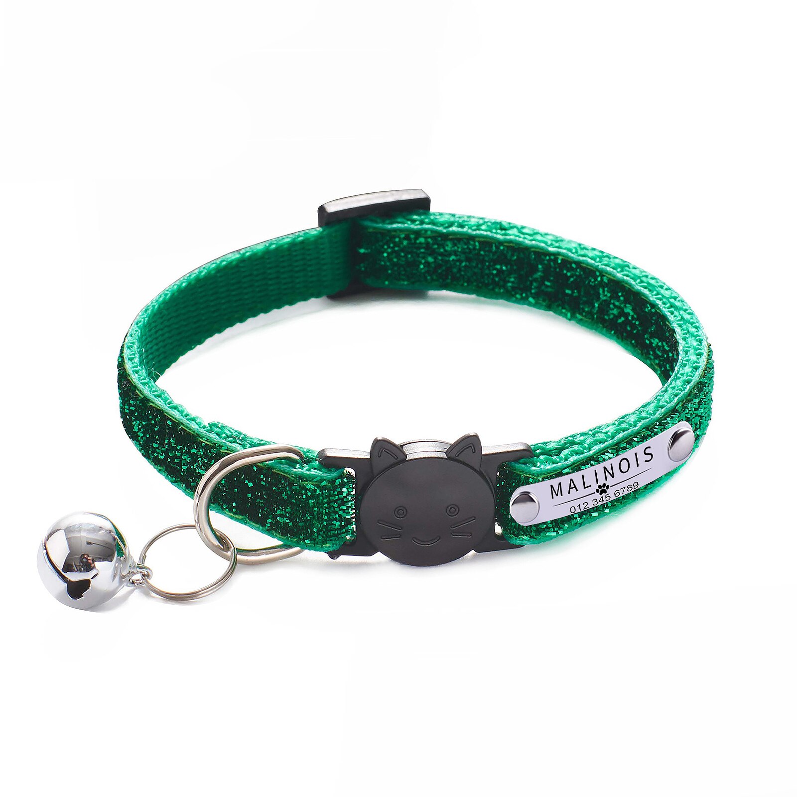 Collar brillante para gato, correa ajustable para el cuello, accesorios para mascotas, letras personalizadas perros mascotas collar perro arnes perro arnes perro pequeño mascotas perros accesorios collar para perro sum: 8