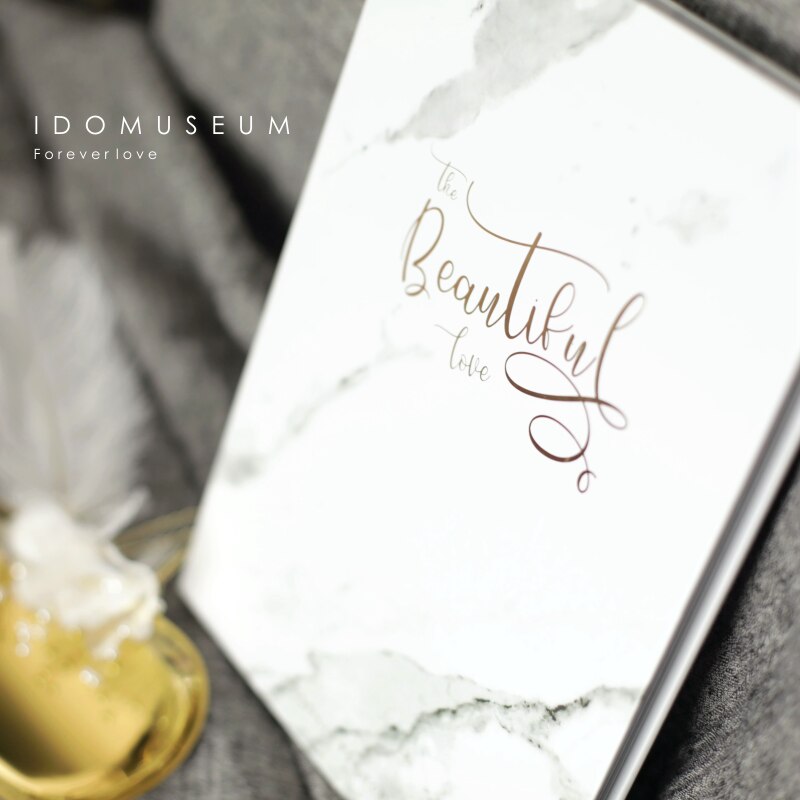 Cartel en este patrón de mármol, libro de firmas de boda, Página interior en blanco, suministros para de boda