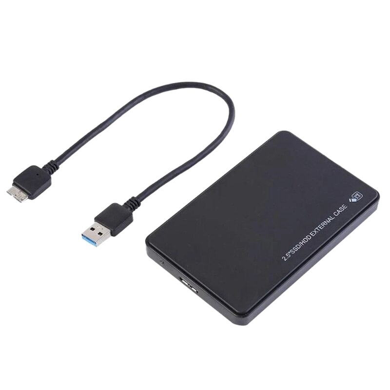 2.5 Inch USB3.0 SATA Hard Drive Box SSD/HDD External Case 5Gbps: Default Title