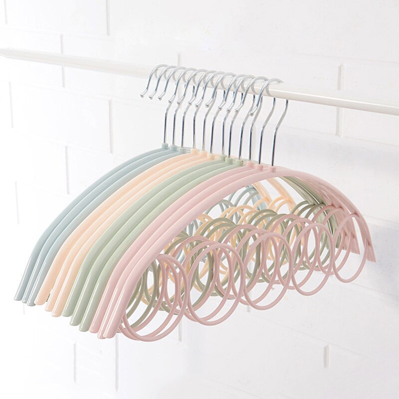 Creatieve 5-Ring Sjaal Rack Antislip Plastic Hanger Kledingkast Sjaal Zijden Sjaal Stropdas Hanger Droogrek voor Kleerhangers