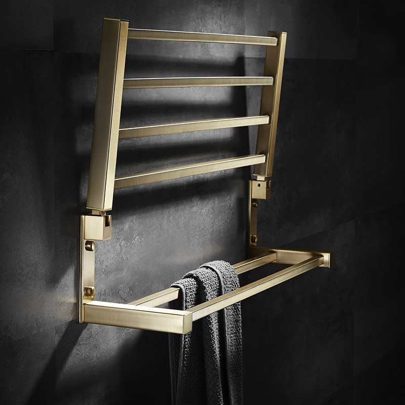 Bathroom Accessories Set Solid Brass Towel Bar/Rack Tissue Rack Toilet Brush Holder Corner Shelves Bath Hardware Brushed gold