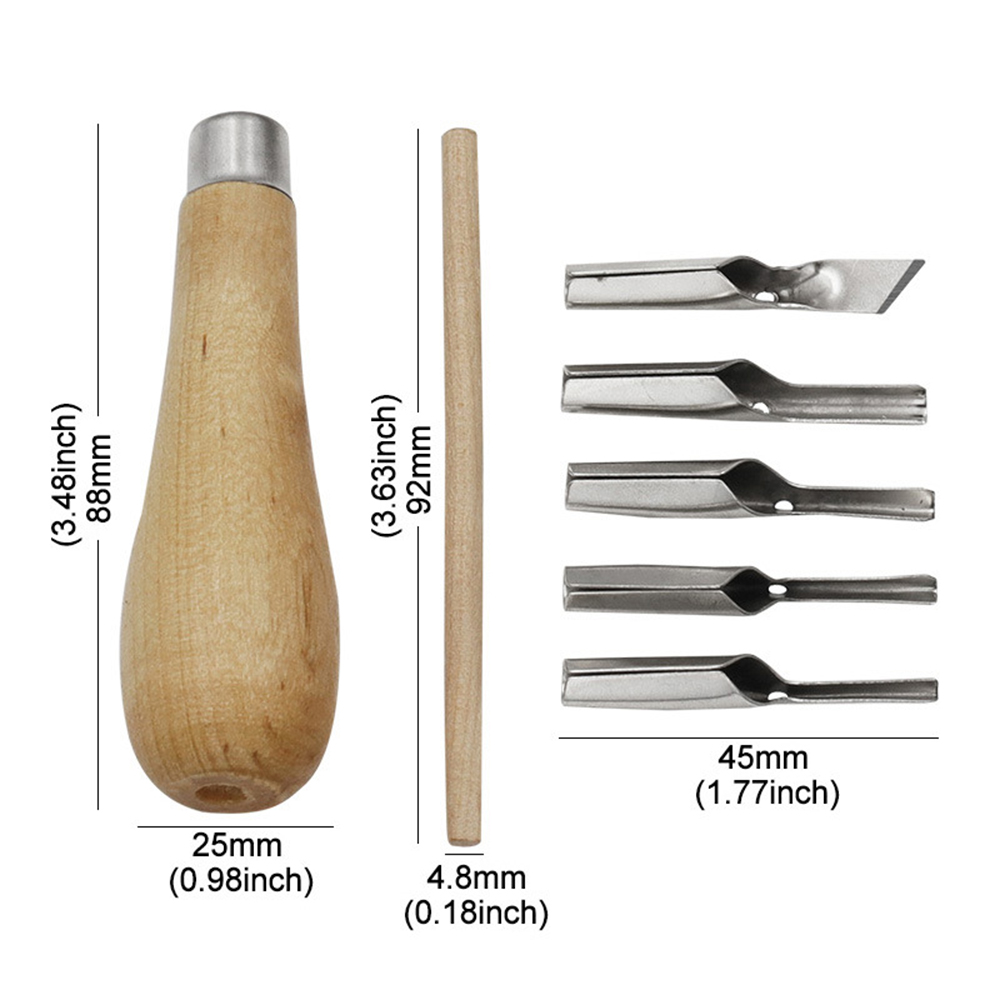 7-in-1-Schnitzwerkzeug, praktisches Gravurmesser-Set, DIY, tragbar, ABS, LInoleum-Schneider, Kunstbedarf, ergonomische Schulgravur