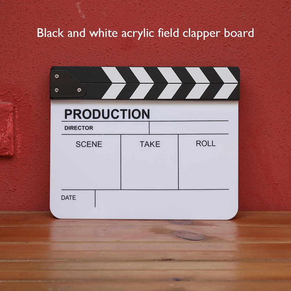 Claquette en bois pour réalisateur de Film, scène de télévision, panneau à claquettes pour vidéo, accessoire photographique, décorations suspendues, planche à outils de tournage