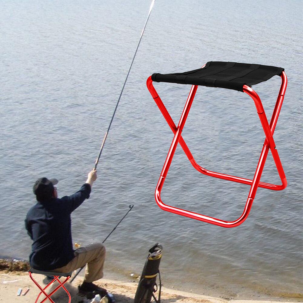 Aluminum Alloy Folding Stool Ultralight Outdoor Camping Picnic Travel Seat Chair Collapsible Camping Seats Hiking Stool
