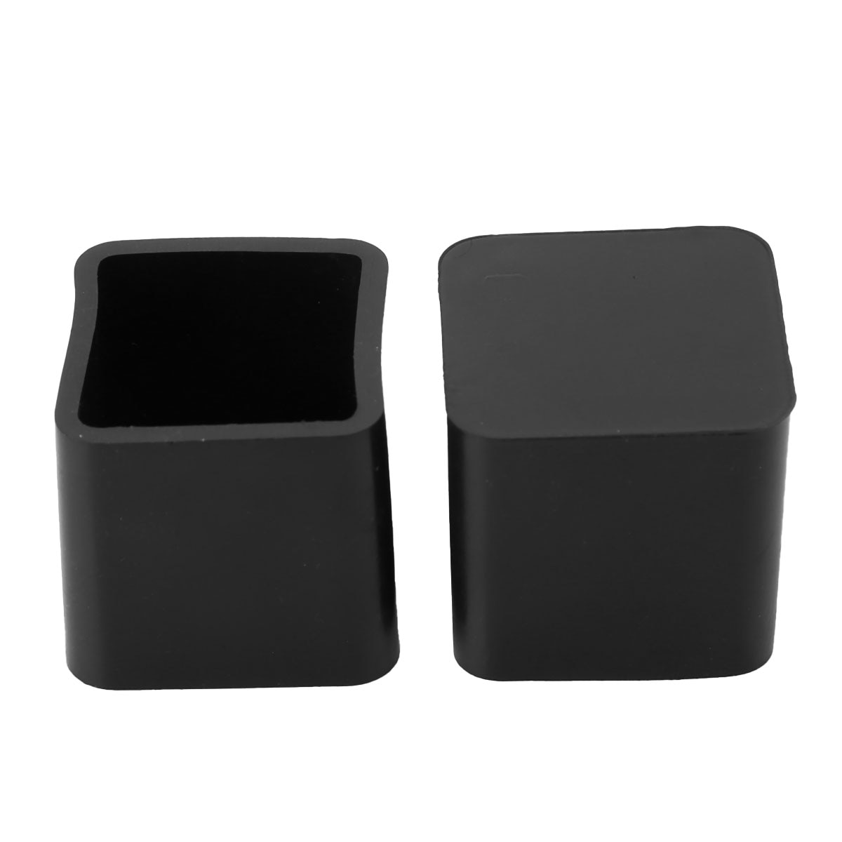 12Pc Square Rubber Feet Cups Table Chair Leg Protect Caps Durable Anti Slip PVC Pads Furniture Legs End Tips Covers Floor Guards