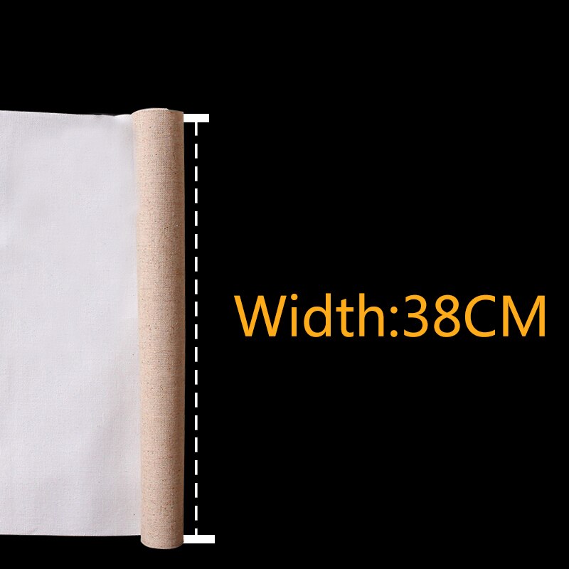 BGLN Linen Blend Primed Blank Canvas For Painting Layer Oil Painting Canvas 1m One Roll ,28/38/48/58 Width: width  38cm